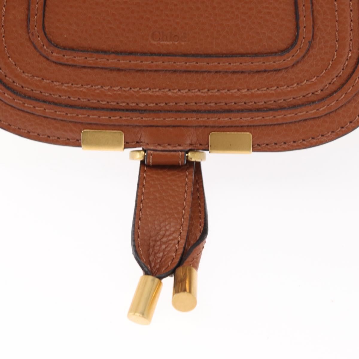 Chloe Marcie Basket Bag Raffia And Leather Beige Wicker Handbag (Pre-Owned)