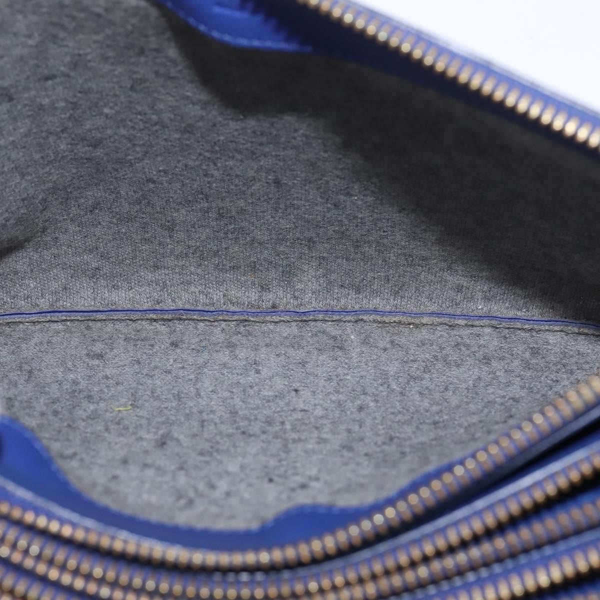 Celine Trio Crossbody Bag Leather Blue Leather Crossbody Bag Bag (Pre-Owned)