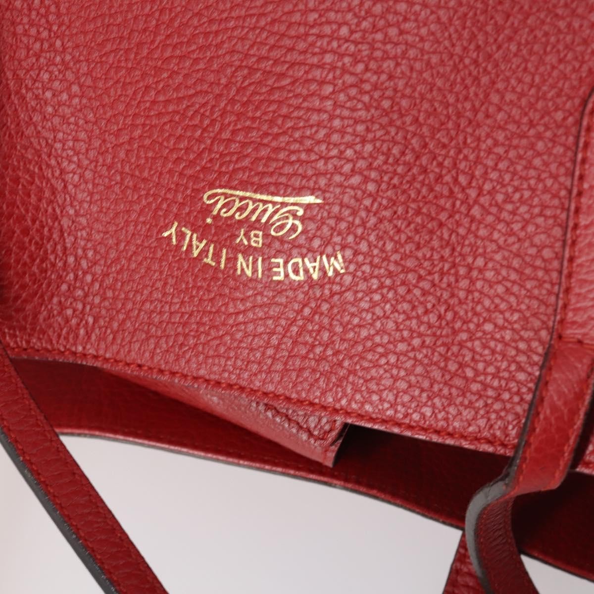 Gucci Swing Tote Leather Red Leather Bag (Pre-Owned)