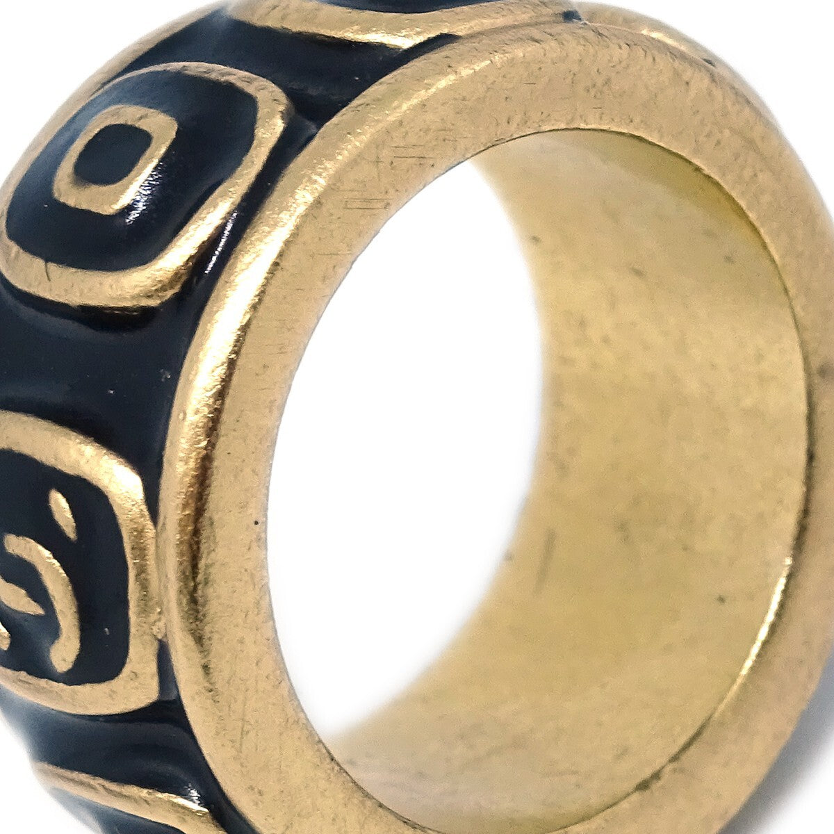 Chanel Logo Ring Gold-Plated Gold Gold_Plated Ring Jewelry (Pre-Owned)
