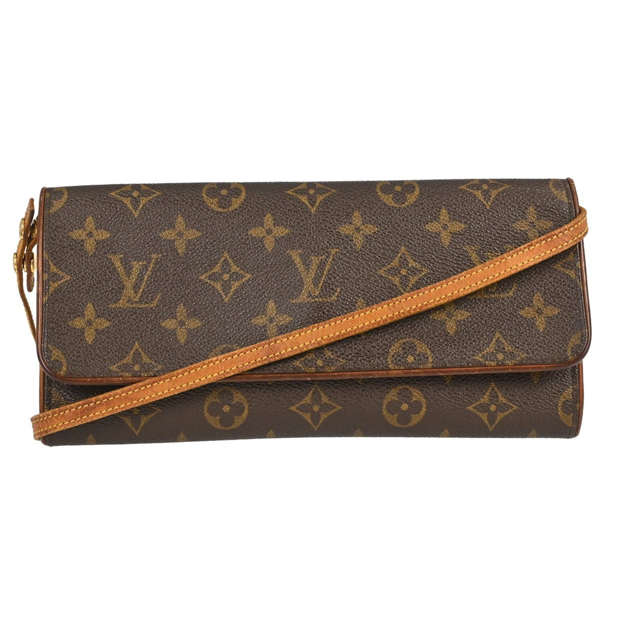 Louis Vuitton Twin Handbag Monogram Canvas Brown Canvas Clutche & Pouche Bag (Pre-Owned)