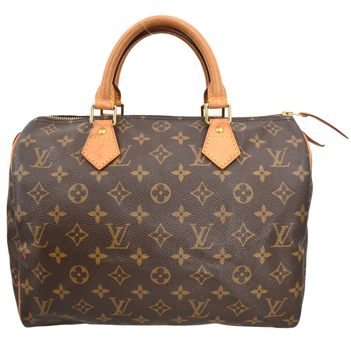 Louis Vuitton Speedy Handbag Monogram Canvas Brown Canvas Handbag (Pre-Owned)