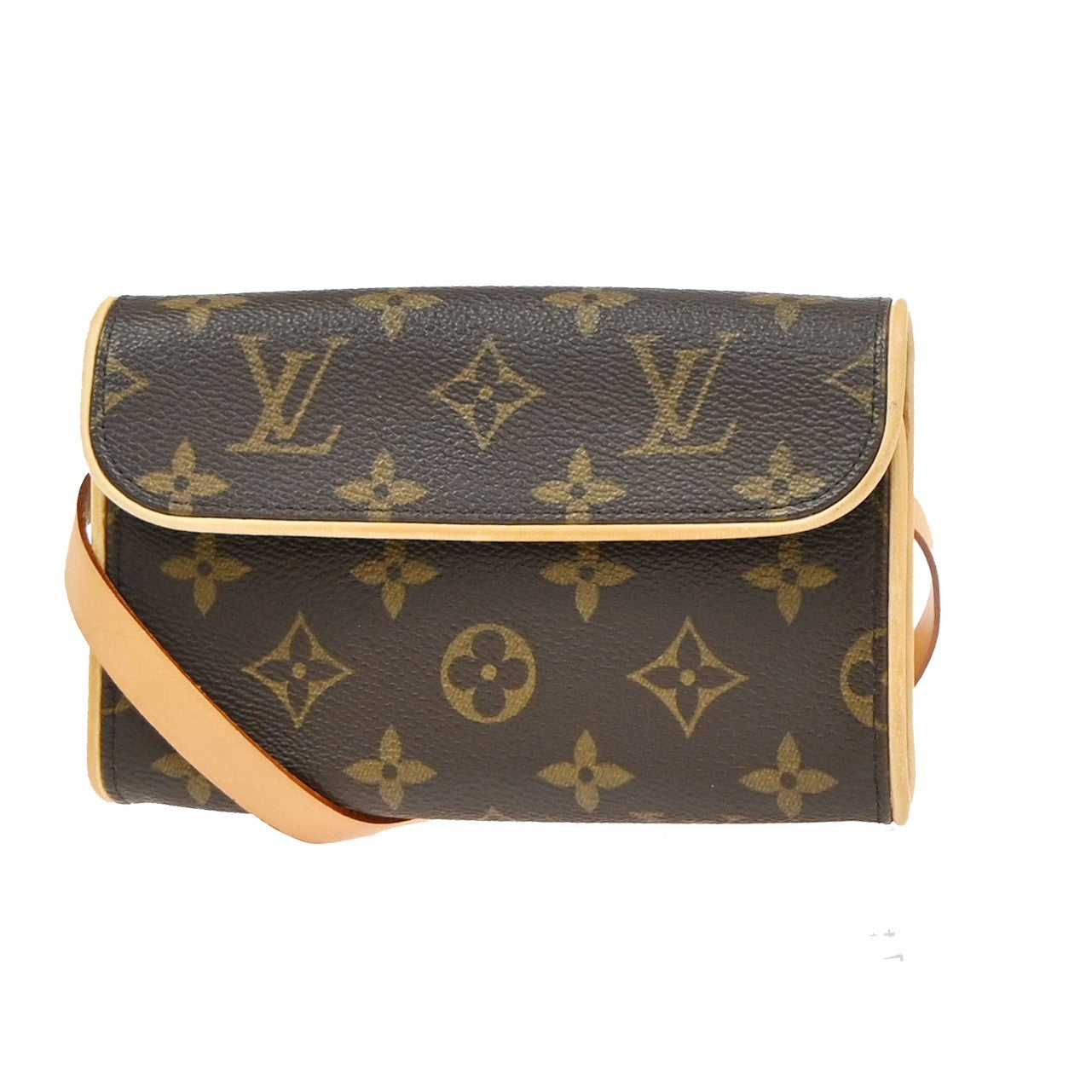 Louis Vuitton Florentine Waist Bag Monogram Canvas Brown Canvas Clutche & Pouche Bag (Pre-Owned)