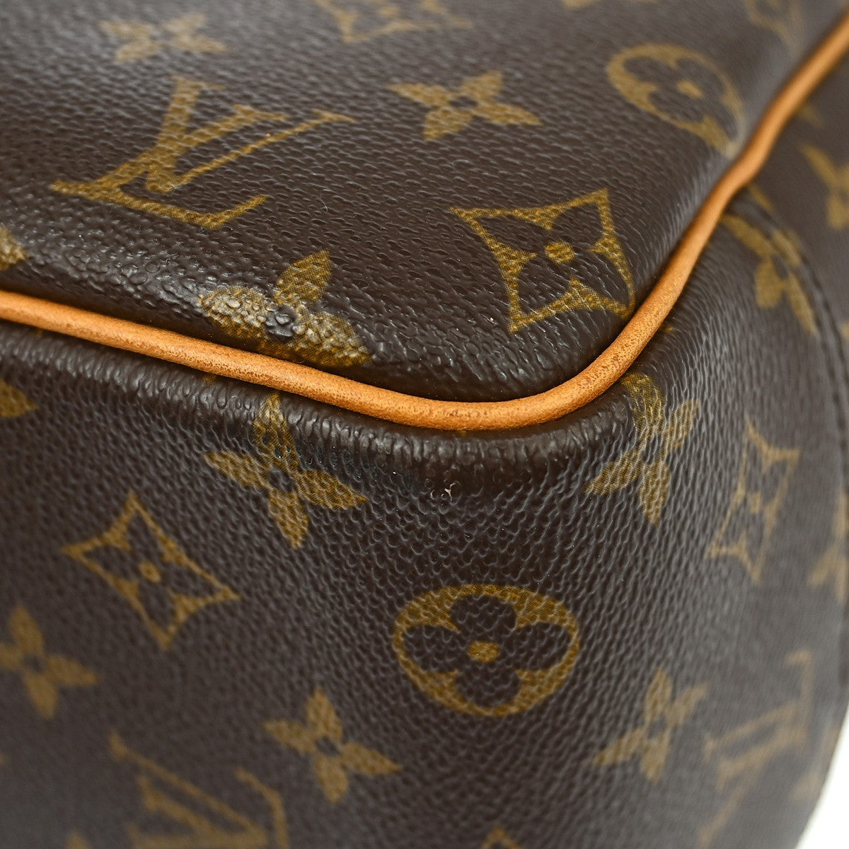 Louis Vuitton Deauville Handbag Monogram Canvas Brown Canvas Handbag (Pre-Owned)