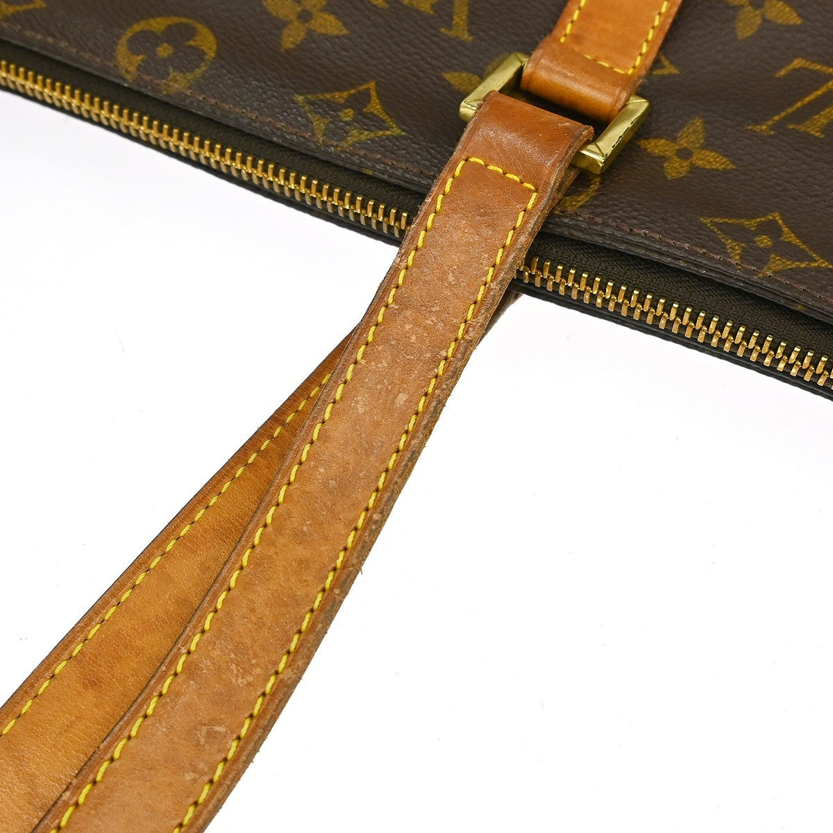 Louis Vuitton Cabas Mezzo Monogram Canvas Brown Canvas Tote Bag Bag (Pre-Owned)