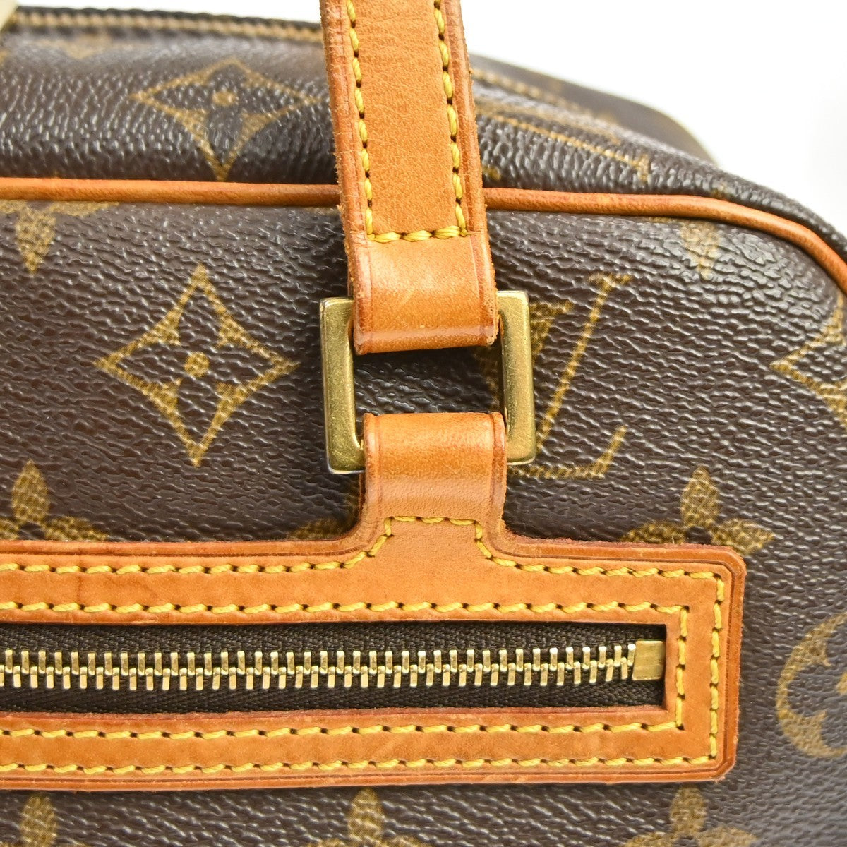 Louis Vuitton Cite Handbag Monogram Canvas Brown Canvas Shoulder Bag Bag (Pre-Owned)
