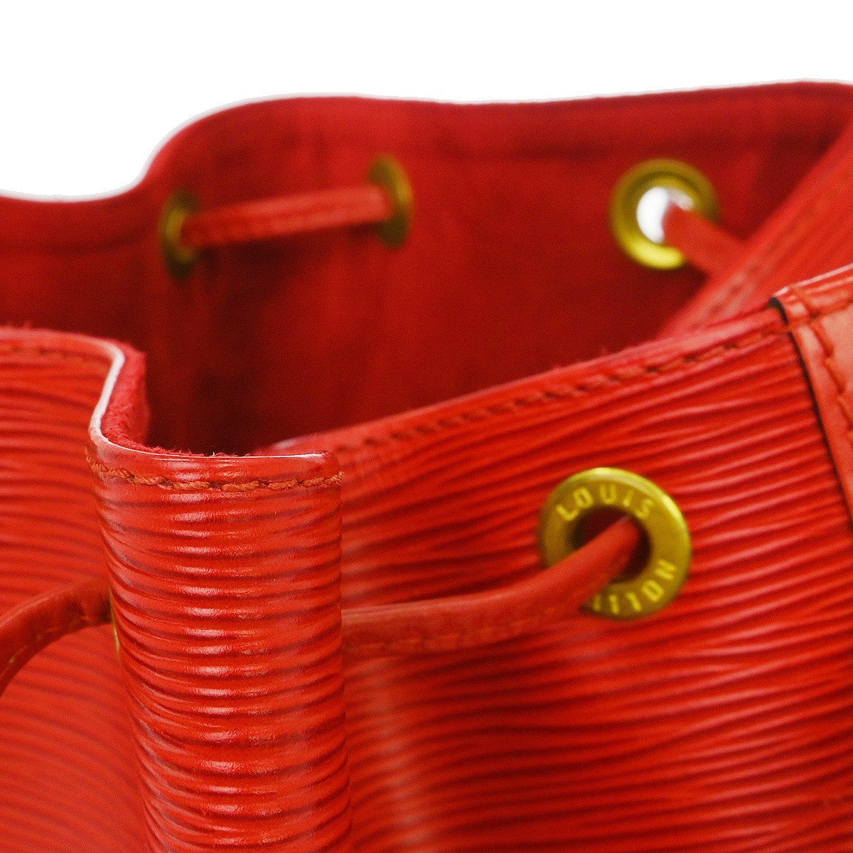Louis Vuitton Petit Noe Handbag Epi Leather Red Leather Shoulder Bag Bag (Pre-Owned)