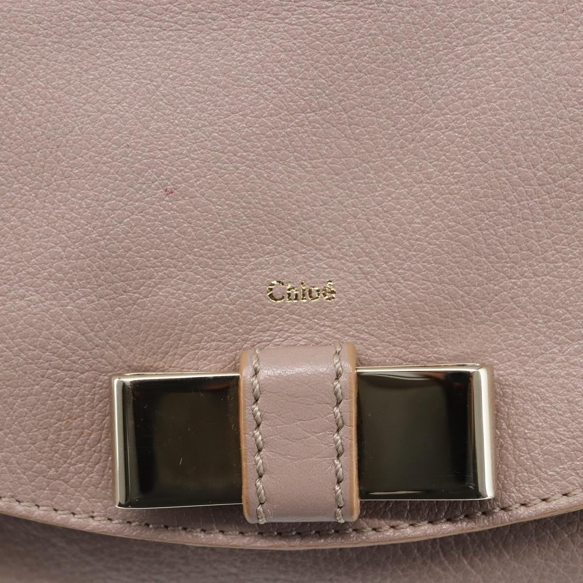 Chloe Lily Shoulder Bag Leather Pink Leather Shoulder Bag Bag (Pre-Owned)