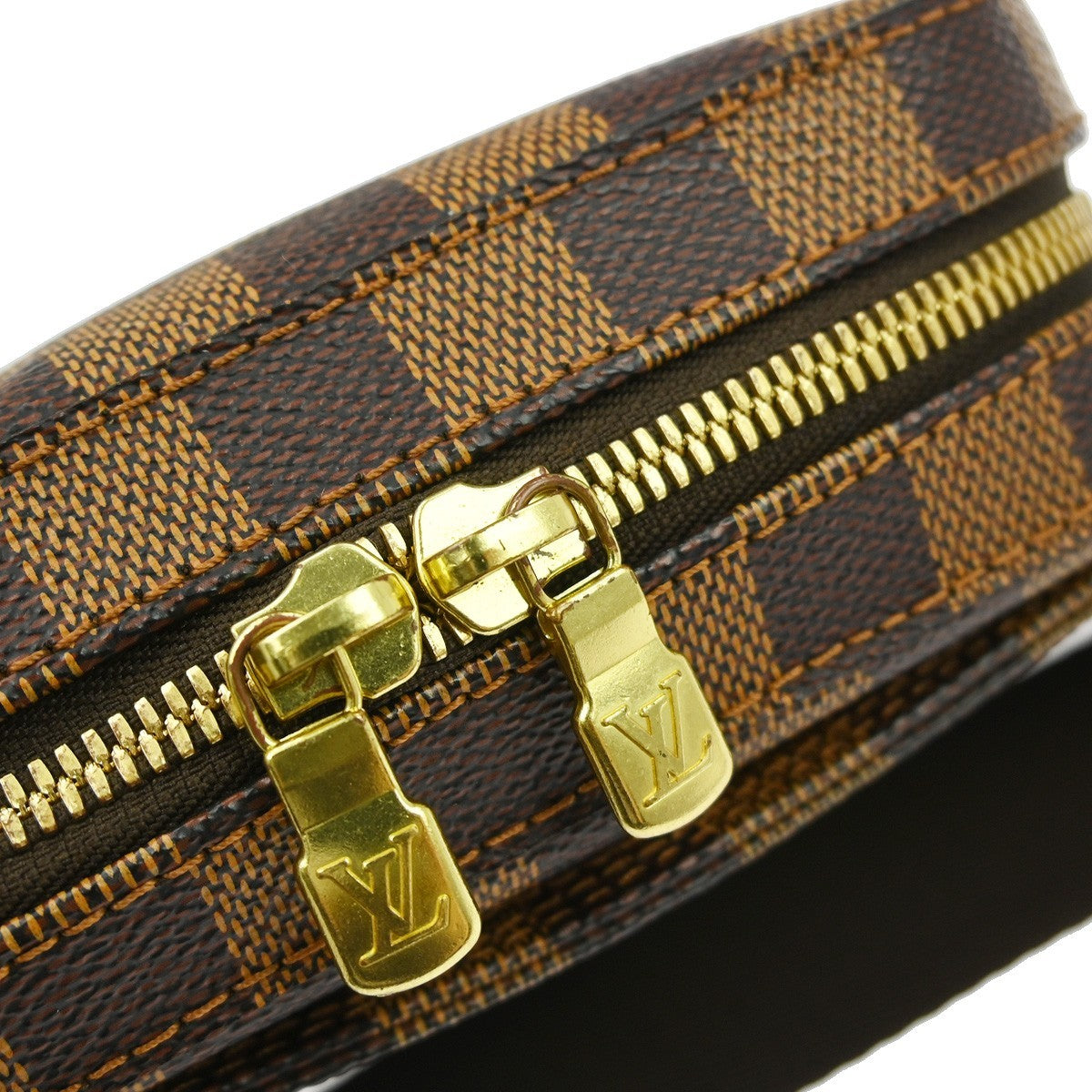 Louis Vuitton Geronimos Waist Bag Damier Brown Canvas Shoulder Bag Bag (Pre-Owned)