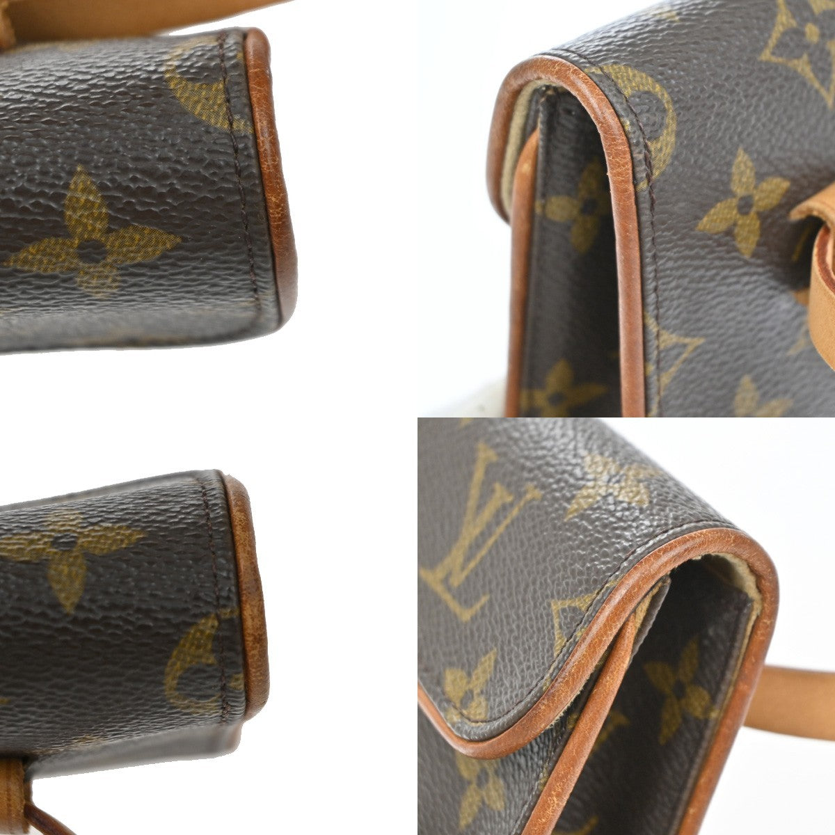 Louis Vuitton Florentine Waist Bag Monogram Canvas Brown Canvas Clutche & Pouche Bag (Pre-Owned)