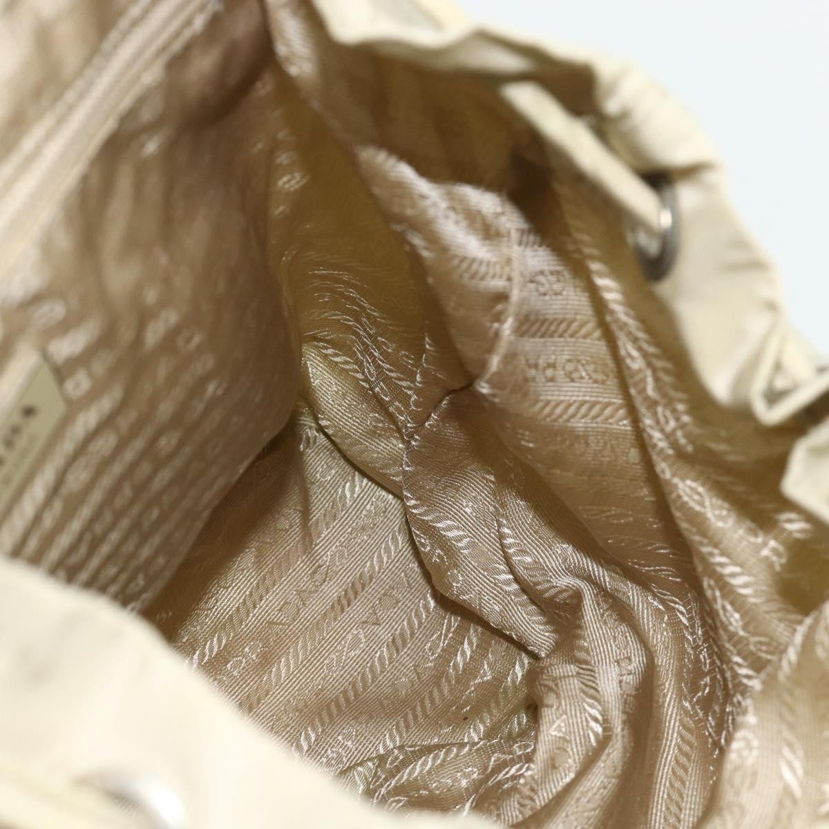 Prada Sac À Dos Re-Nylon Nylon Beige Nylon Backpack Bag (Pre-Owned)