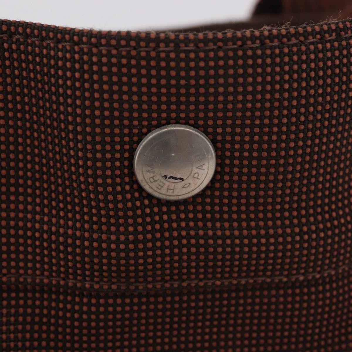 Hermes Fourre Tout Tote Canvas Brown Canvas Tote Bag Bag (Pre-Owned)