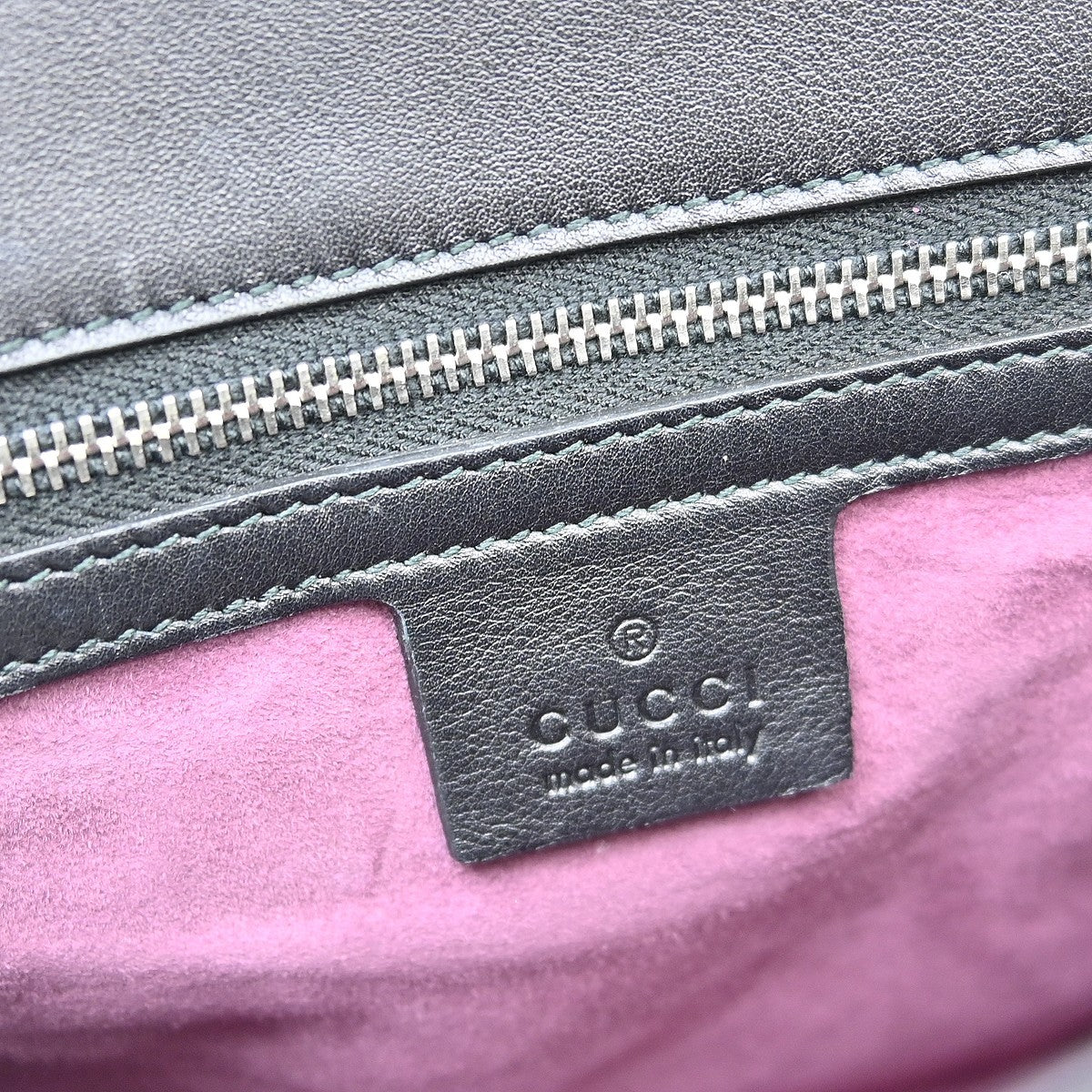 Gucci Lady Lock Satchel Leather Black Leather Handbag (Pre-Owned)