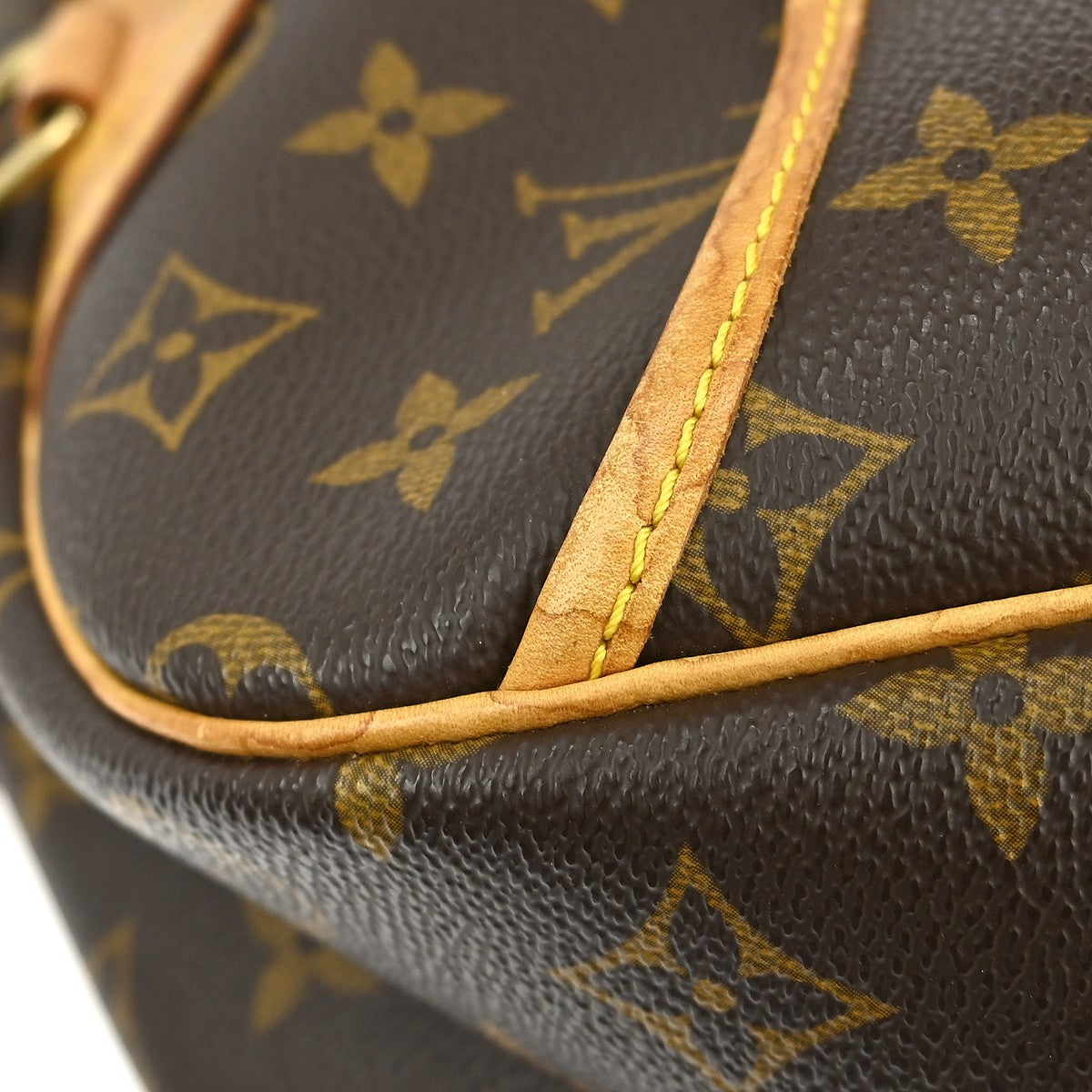 Louis Vuitton Deauville Handbag Monogram Canvas Brown Canvas Handbag (Pre-Owned)
