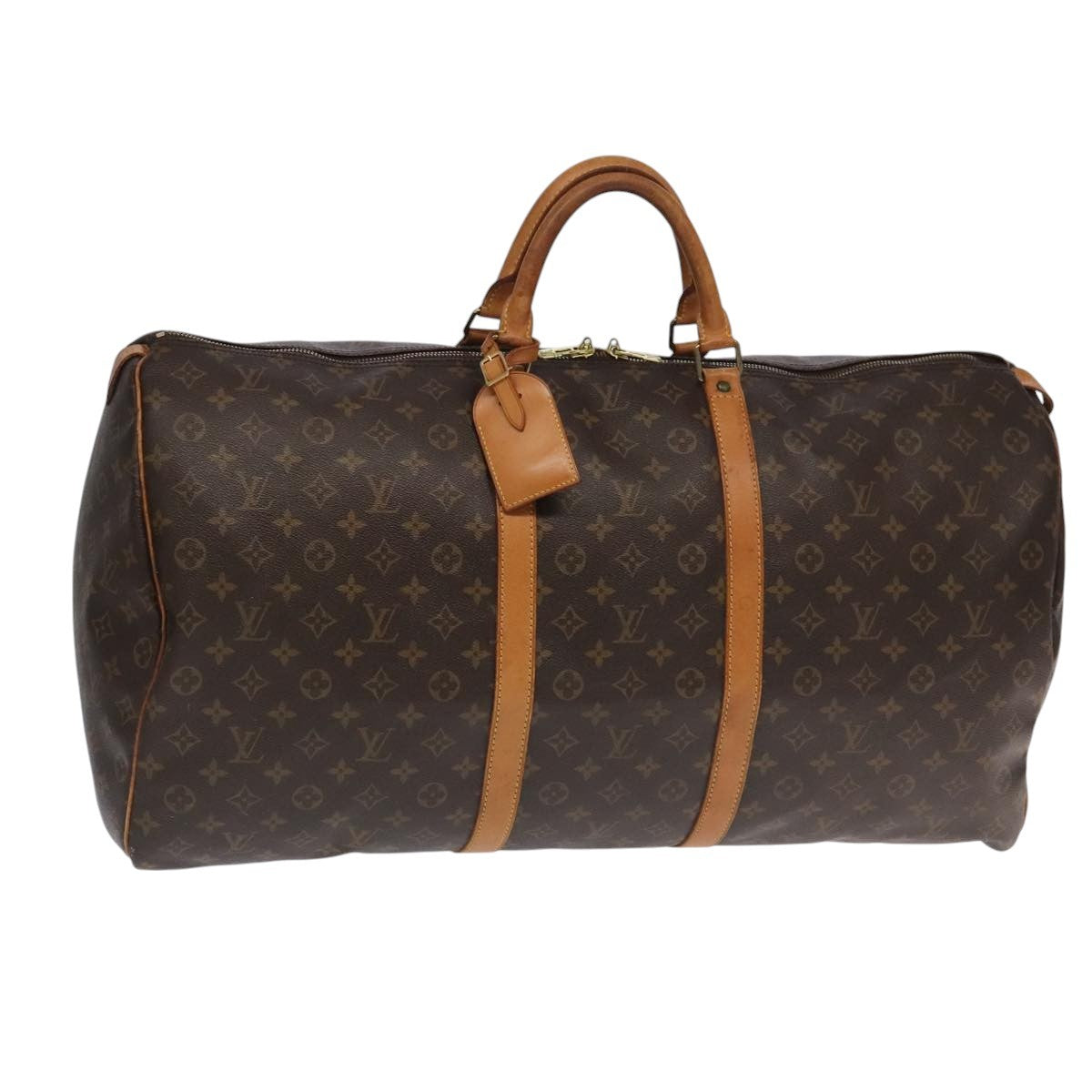 Louis Vuitton Keepall Bag Monogram Canvas Brown Canvas Travel Bag Bag (Pre-Owned)