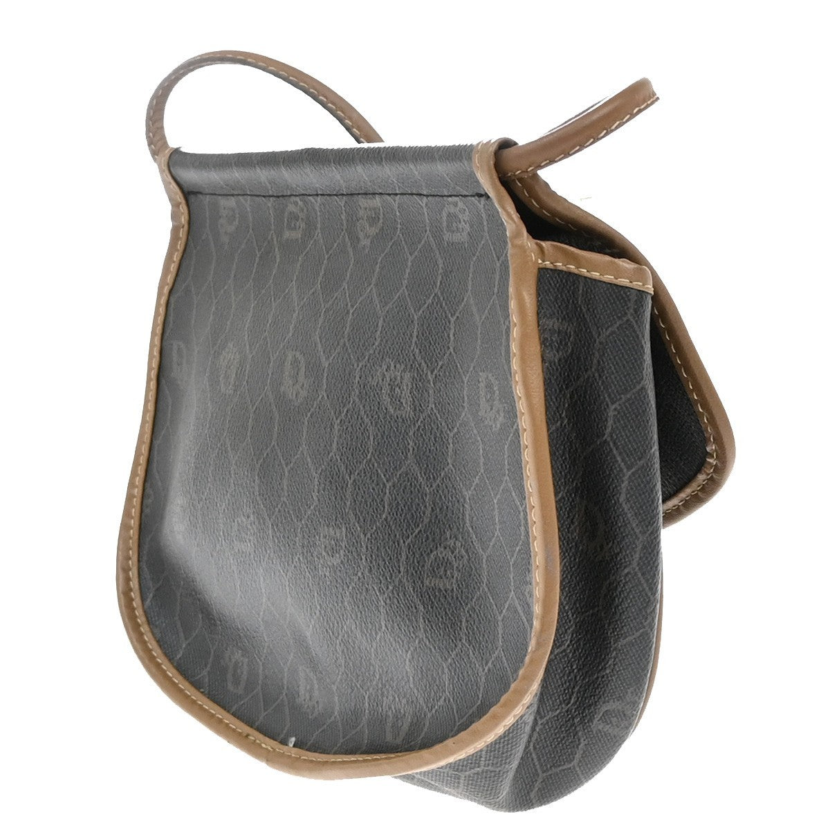 Christian Dior Vintage Honeycomb Shoulder Bag Canvas And Leather Brown Pvc Shoulder Bag Bag (Pre-Owned)