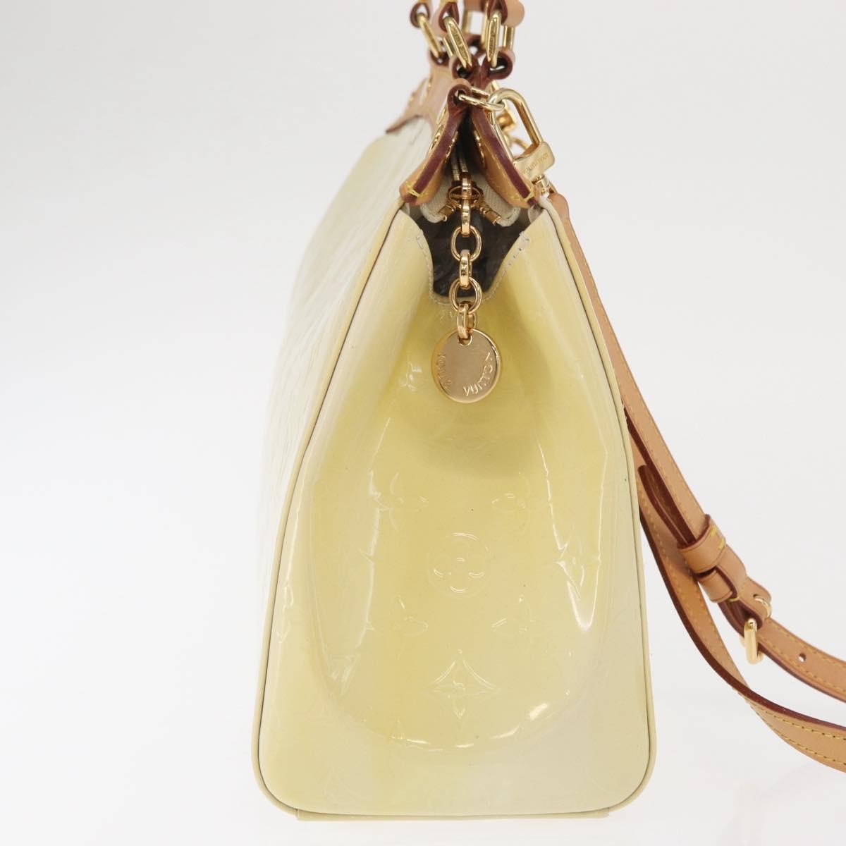 Louis Vuitton Brea Handbag Monogram Vernis Beige Patent_Leather Handbag (Pre-Owned)
