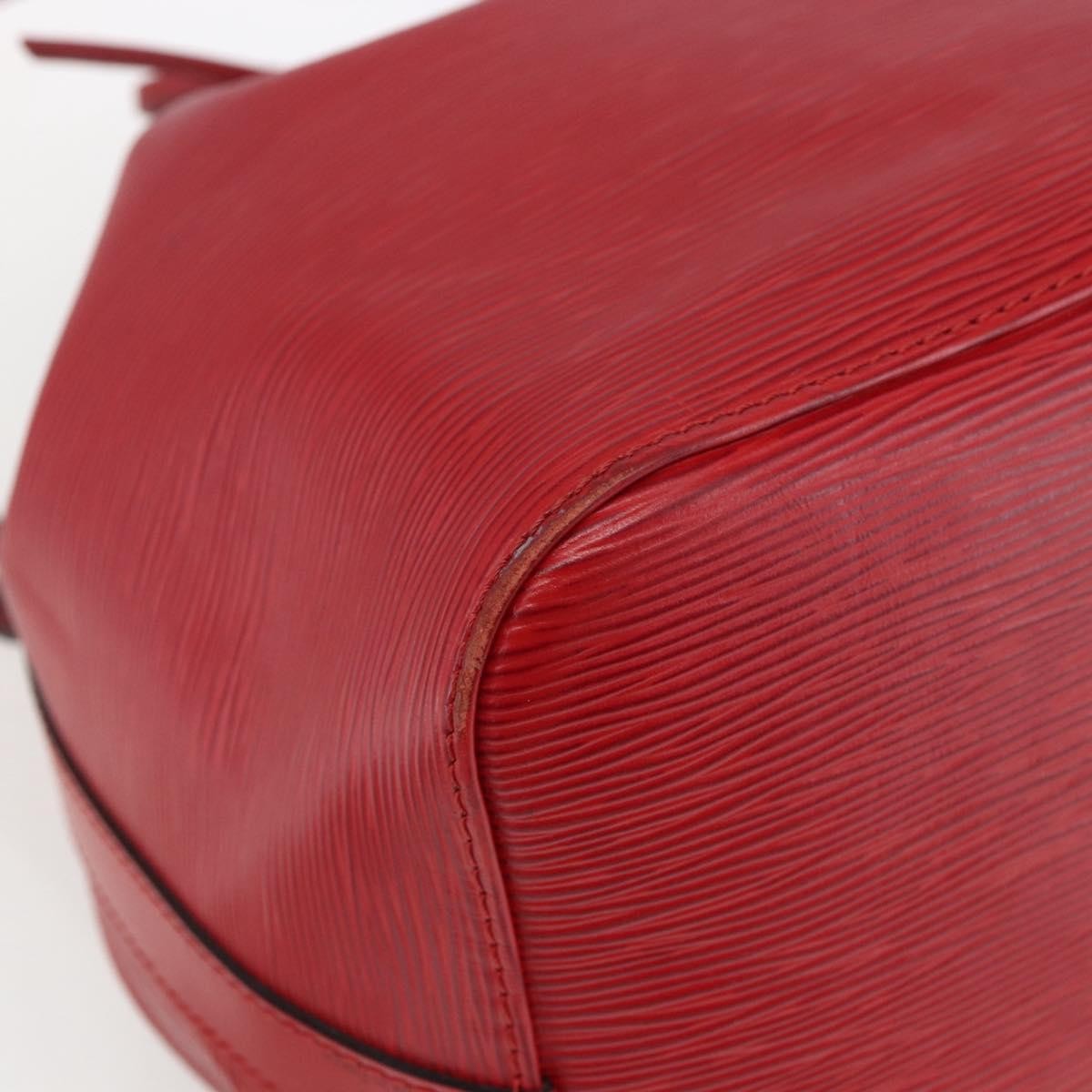 Louis Vuitton Petit Noe Handbag Epi Leather Red Leather Shoulder Bag Bag (Pre-Owned)