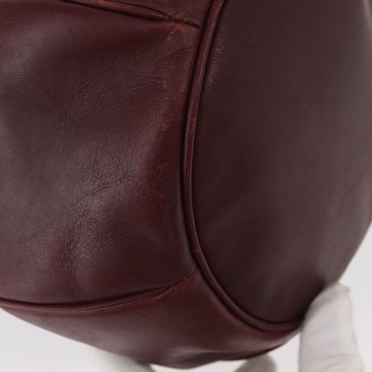 Cartier Must De Cartier Bag Leather Burgundy Leather Shoulder Bag Bag (Pre-Owned)