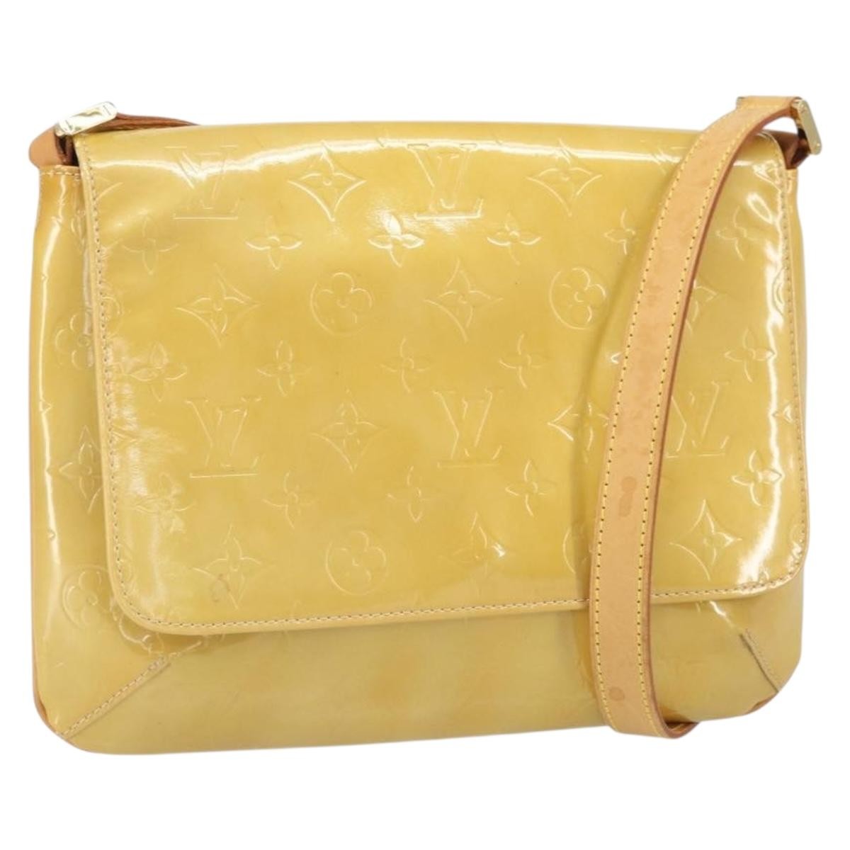 Louis Vuitton Thompson Street Handbag Monogram Vernis Beige Patent_Leather Shoulder Bag Bag (Pre-Owned)