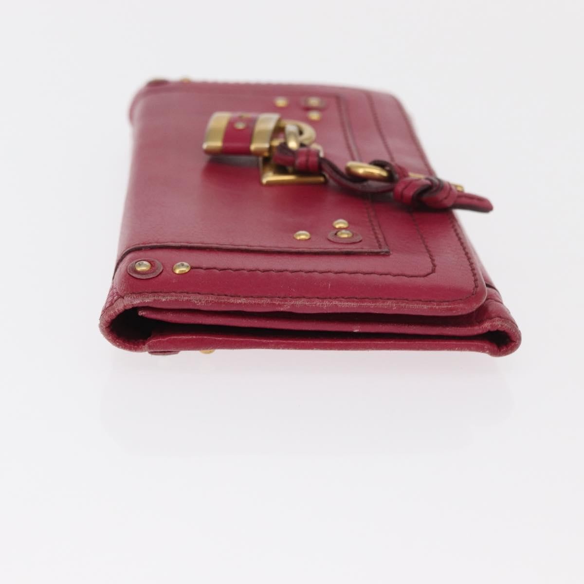 Chloe Paddington Wallet Leather Pink Leather Wallets Accessory (Pre-Owned)