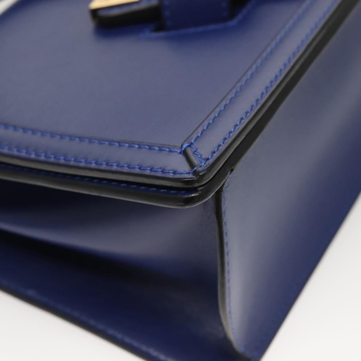 Loewe Barcelona Shoulder Bag Leather Blue Leather Shoulder Bag Bag (Pre-Owned)