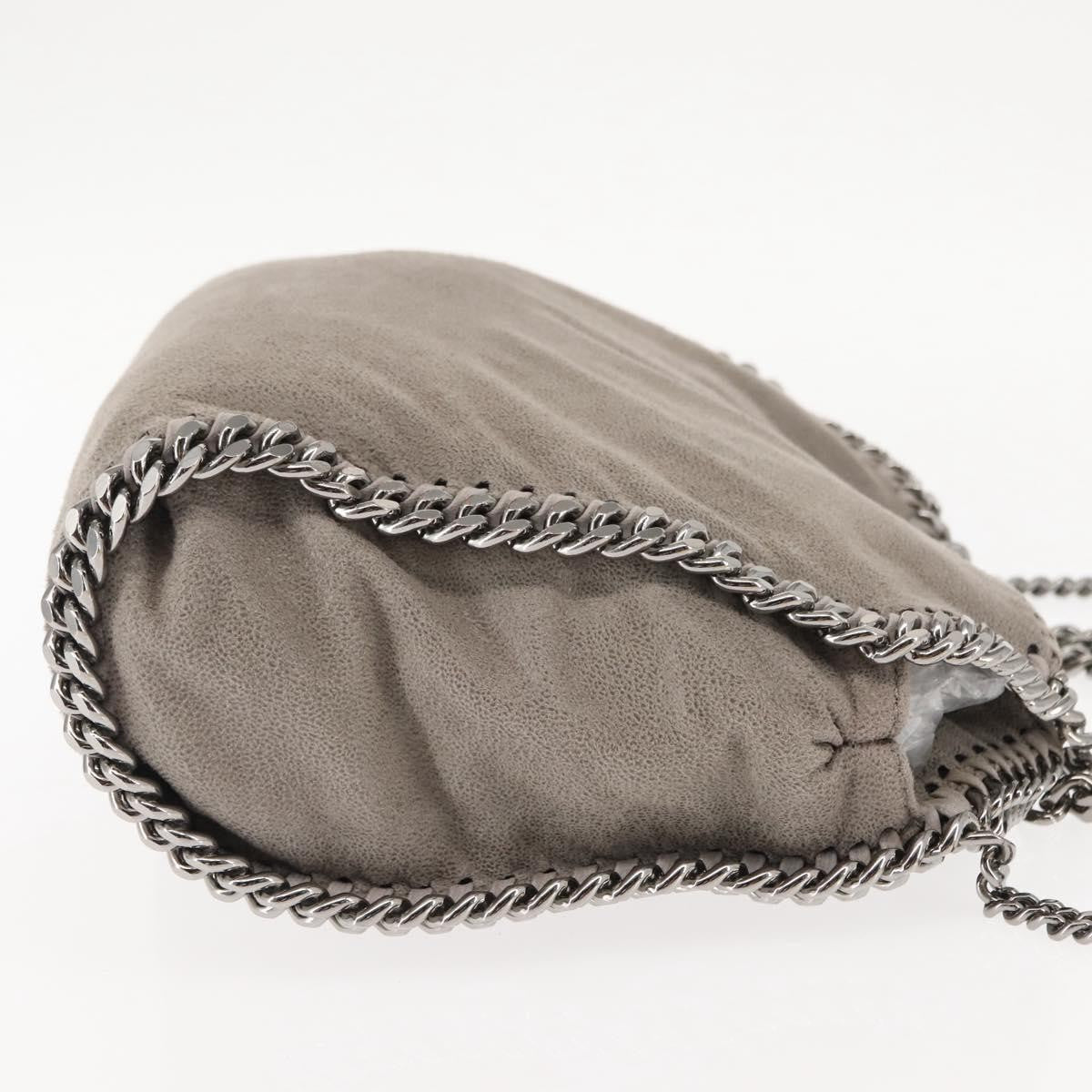 Stella Mccartney Falabella Fold Over Crossbody Bag Faux Leather Gray Polyester Bag (Pre-Owned)