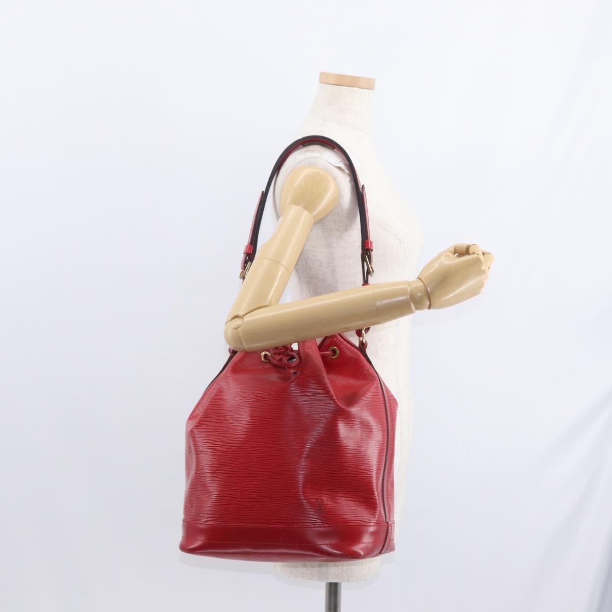 Louis Vuitton Petit Noe Nm Handbag Epi Leather Red Leather Shoulder Bag Bag (Pre-Owned)