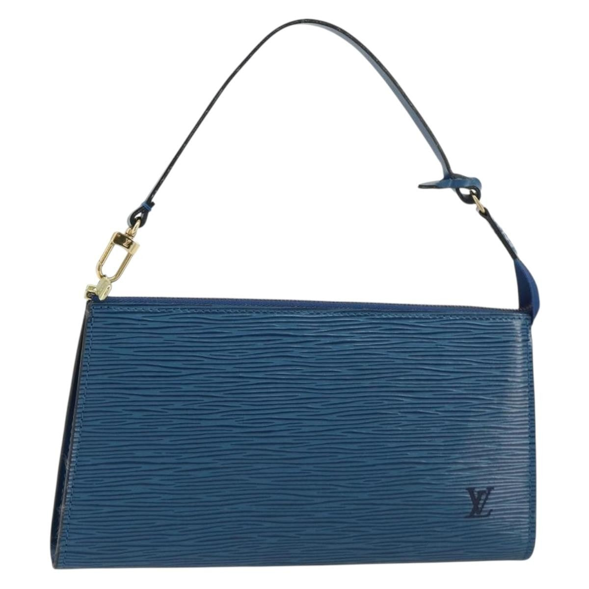 Louis Vuitton Pochette Accessoires Epi Leather Blue Leather Clutche & Pouche Bag (Pre-Owned)