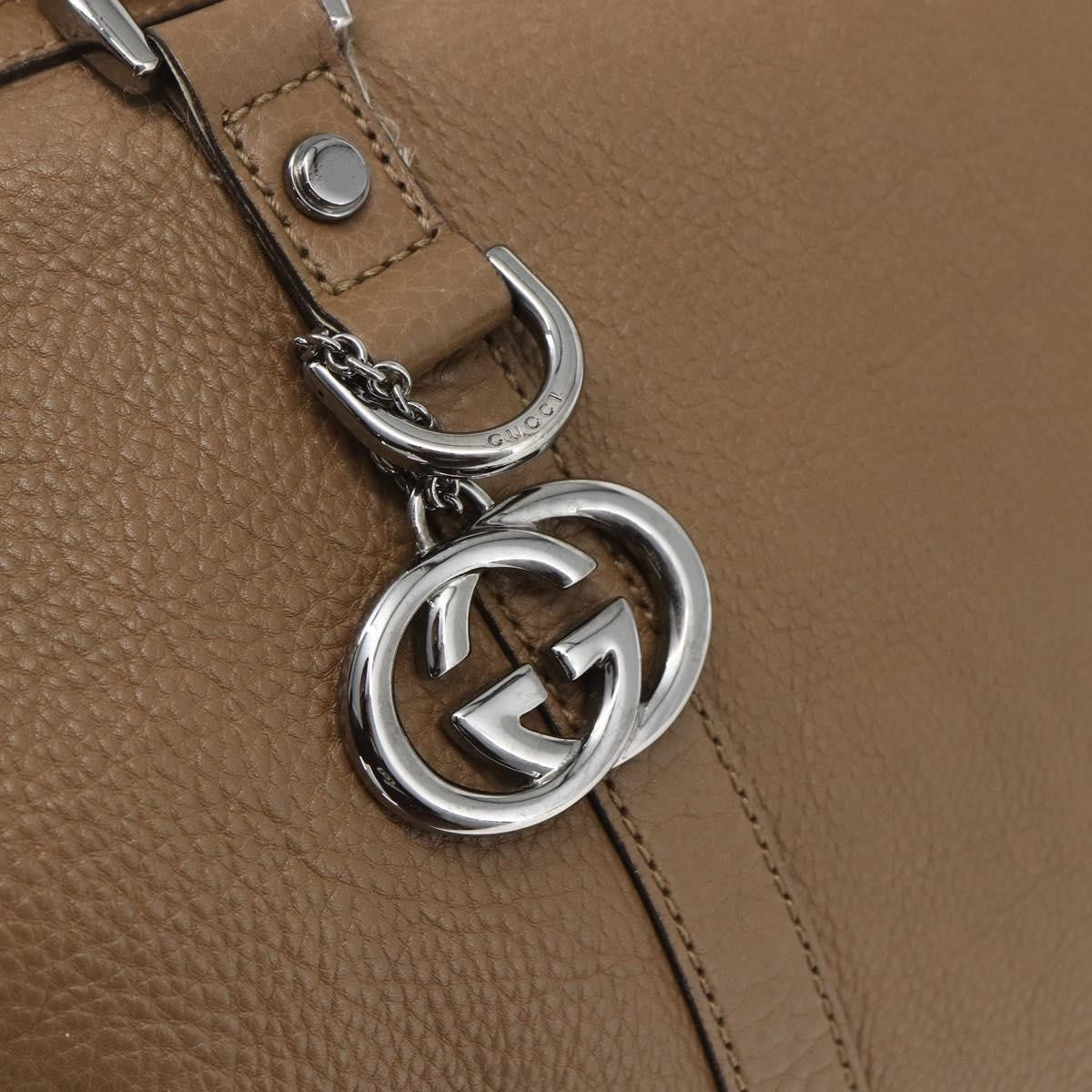 Gucci Vintage Tote Leather Brown Leather Tote Bag Bag (Pre-Owned)