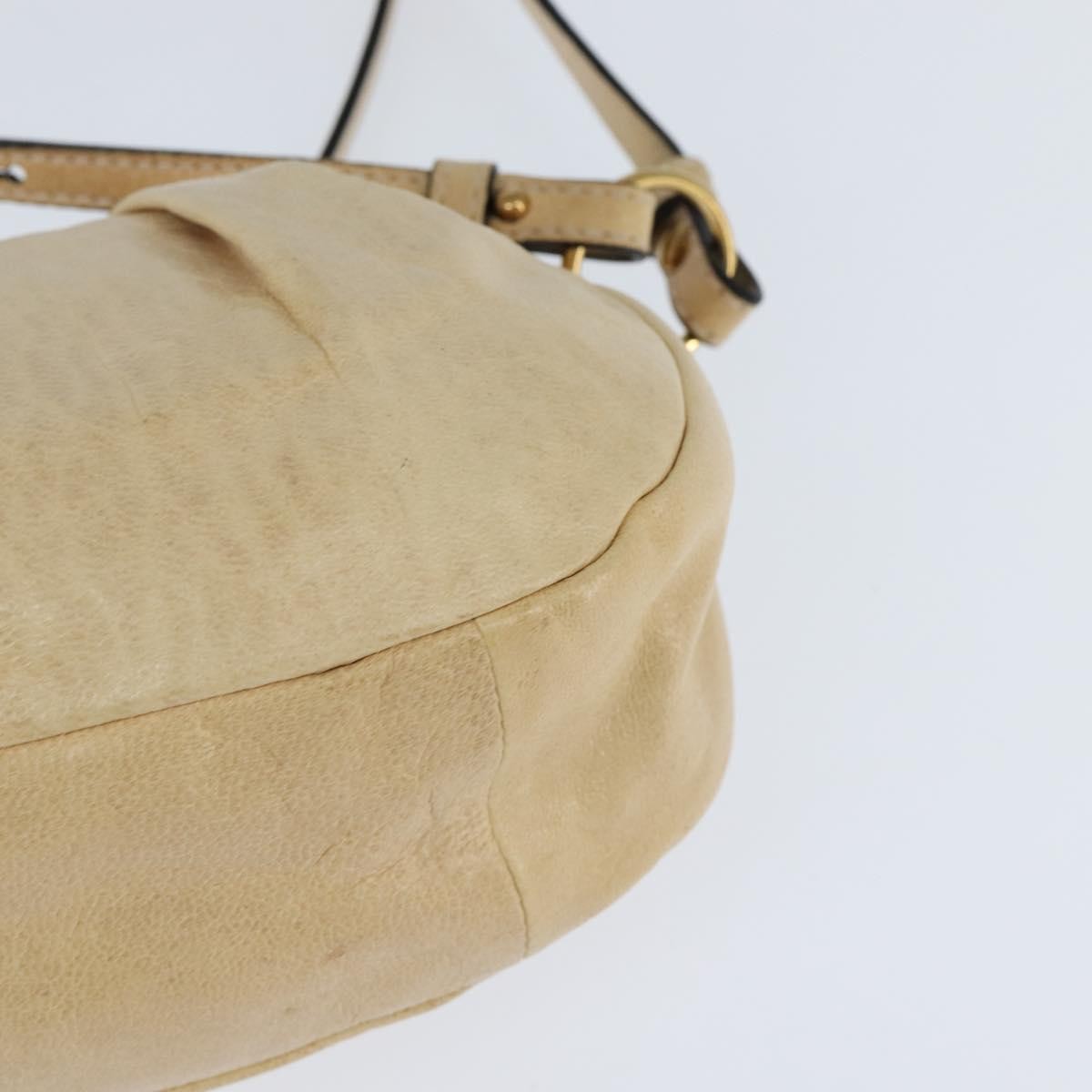 Chloe Vintage Shoulder Bag Leather Beige Leather Shoulder Bag Bag (Pre-Owned)