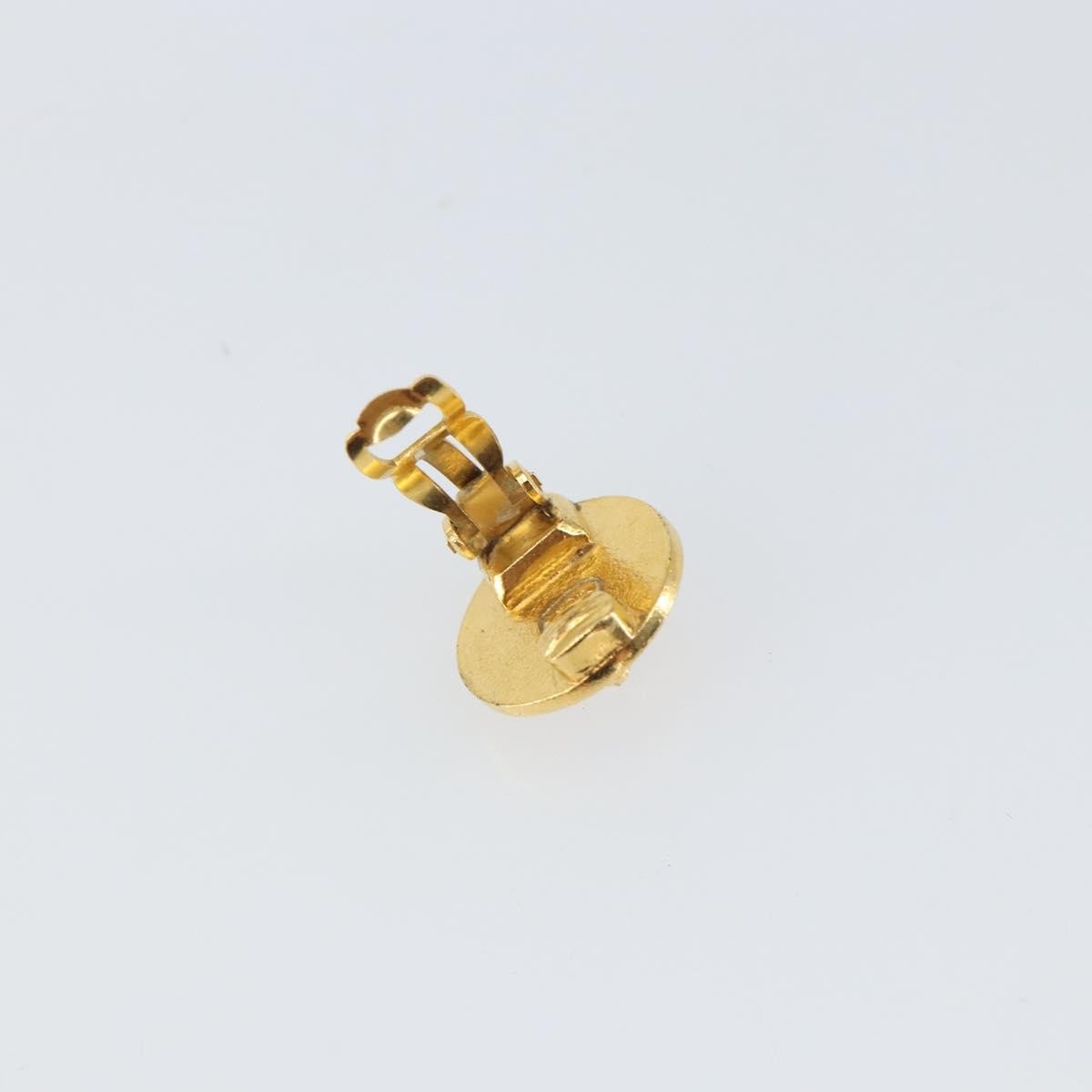Chanel Vintage Cc Round Clip-On Earrings Metal Gold Metal Earrings Jewelry (Pre-Owned)