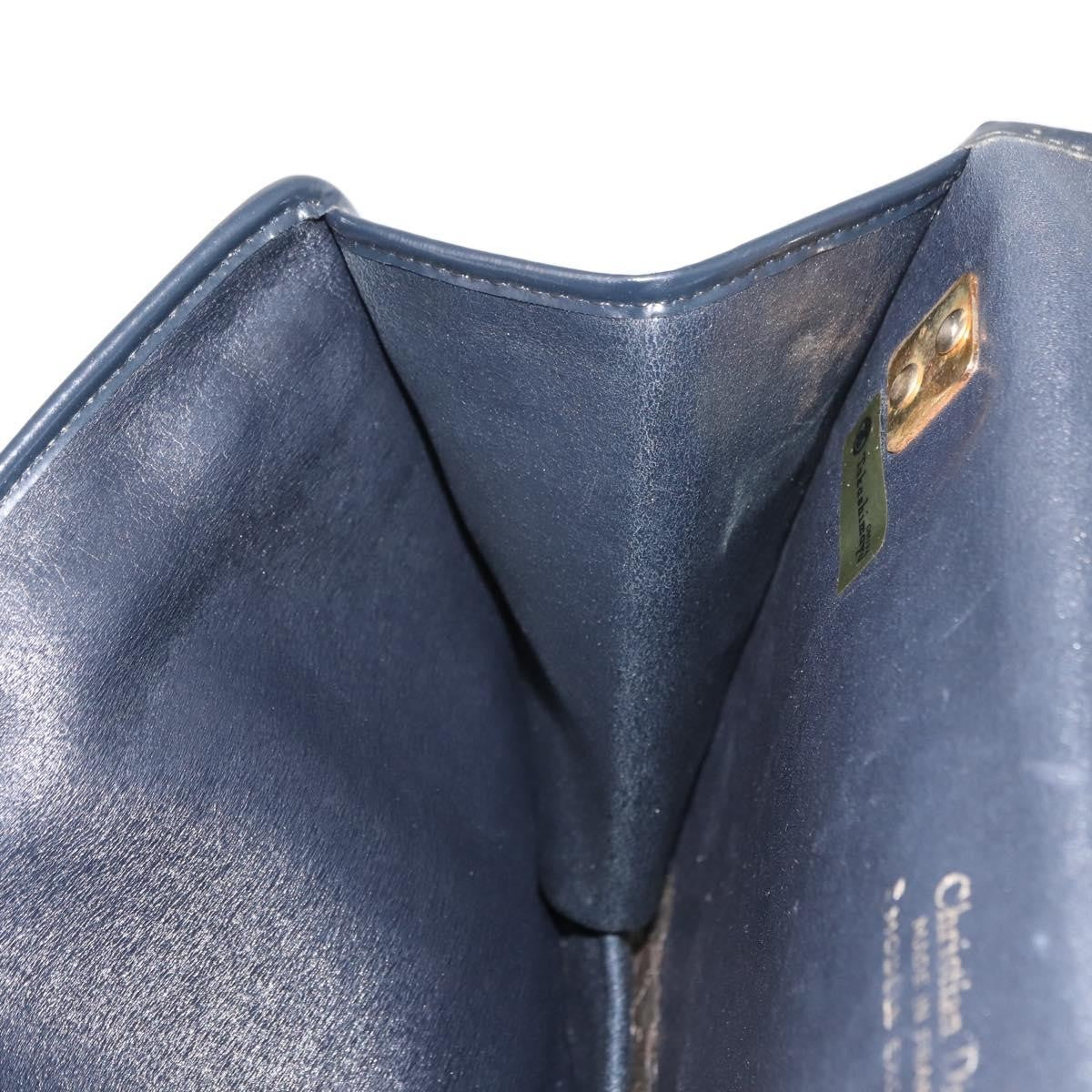 Christian Dior Vintage Trotter Shoulder Bag Canvas Navy Canvas Shoulder Bag Bag (Pre-Owned)