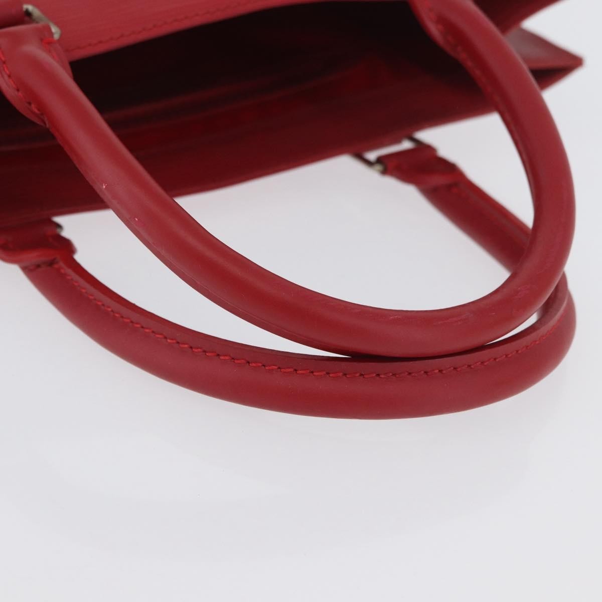Louis Vuitton Sac Plat Bag Epi Leather Red Leather Tote Bag Bag (Pre-Owned)