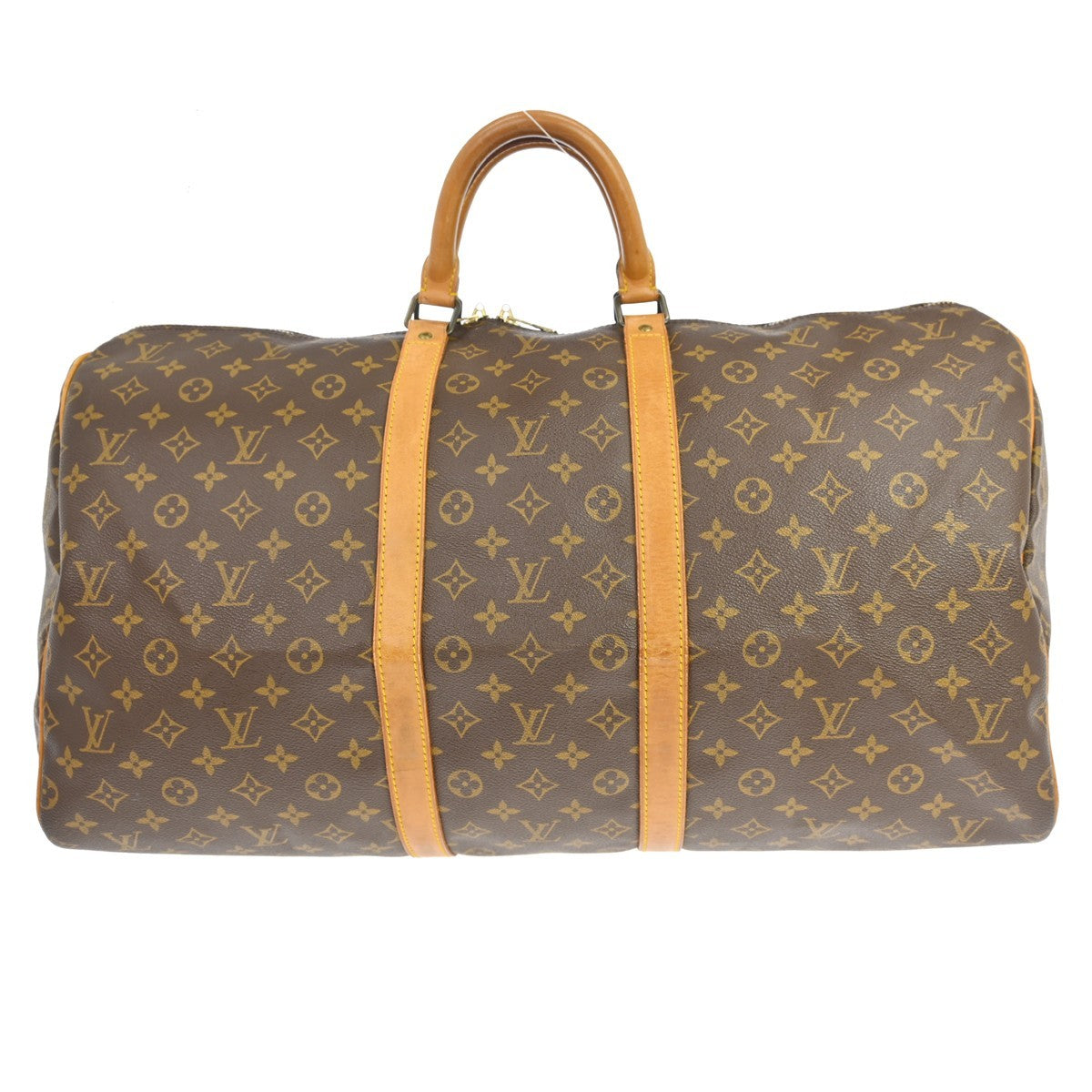 Louis Vuitton Keepall Bag Monogram Canvas Brown Canvas Travel Bag Bag (Pre-Owned)
