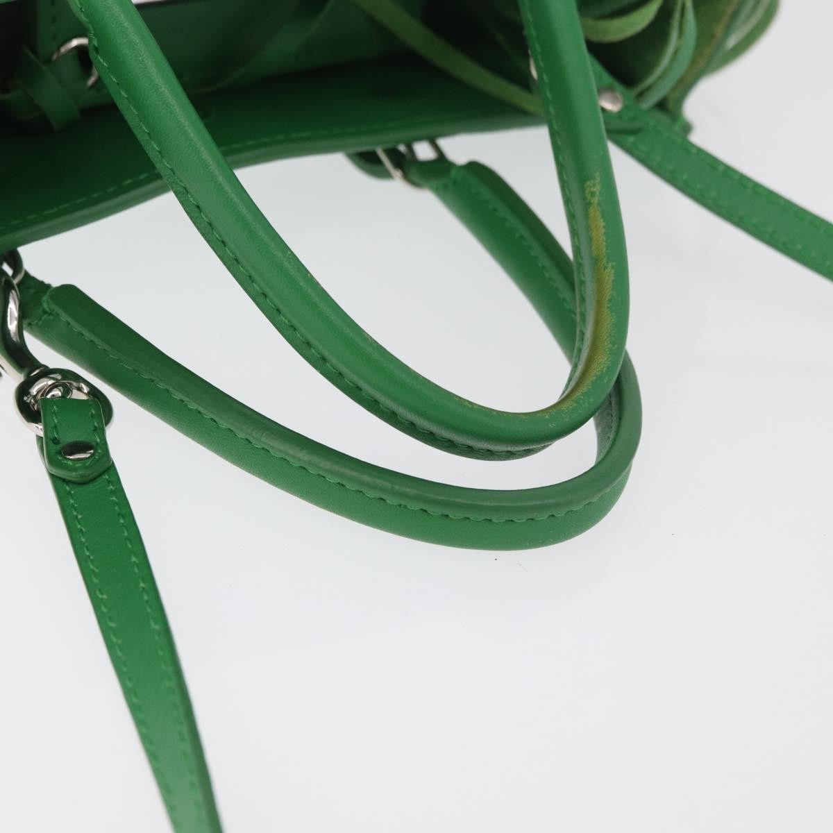 Balenciaga Papier Flap Tote Leather Green Leather Tote Bag Bag (Pre-Owned)