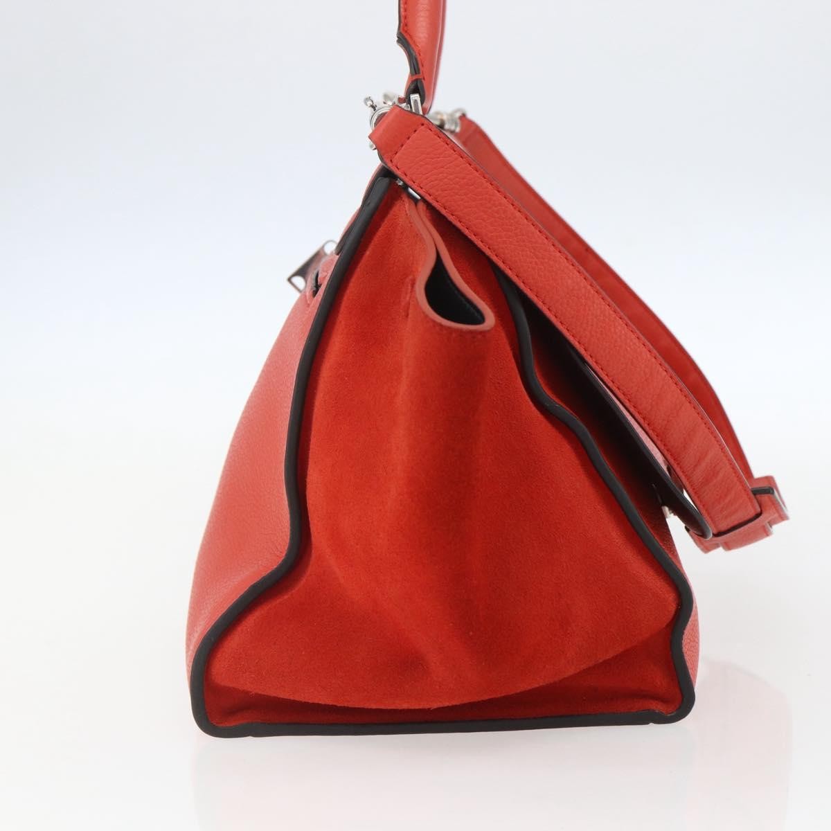 Celine Trapeze Bag Leather Red Leather Handbag (Pre-Owned)