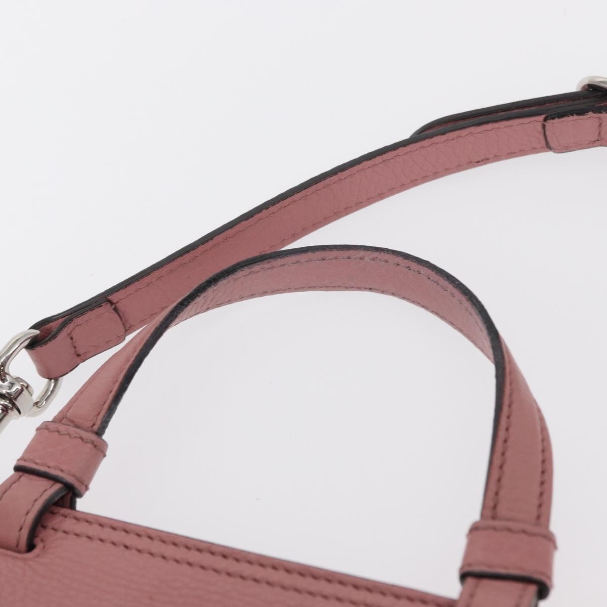 Gucci Bamboo Daily Top Handle Bag Leather Pink Leather Handbag (Pre-Owned)