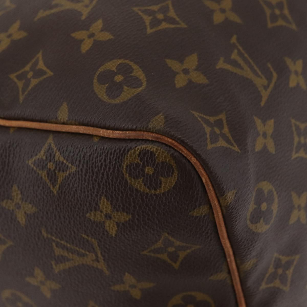 Louis Vuitton Speedy Handbag Monogram Canvas Brown Canvas Handbag (Pre-Owned)