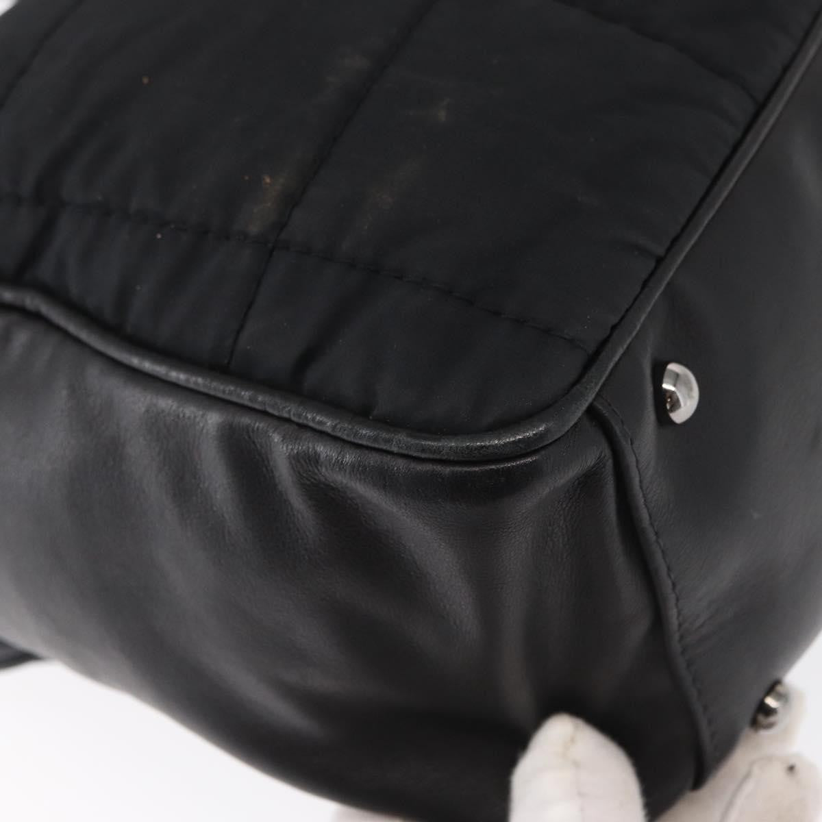 Chanel Square Stitch Boston Bag Quilted Nylon Black Nylon Travel Bag Bag (Pre-Owned)