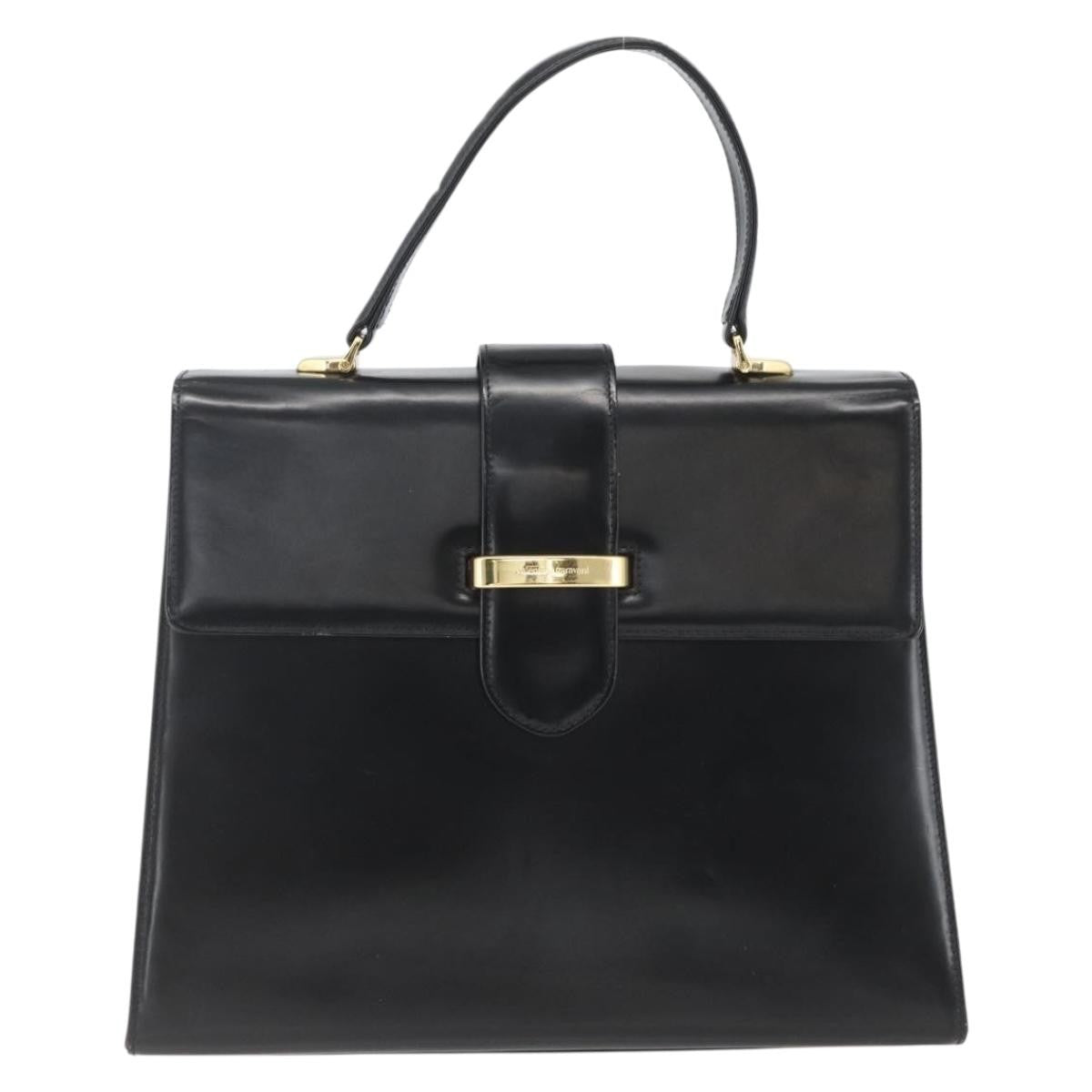Valentino Garavani Vintage Handbag Leather Black Leather Handbag (Pre-Owned)