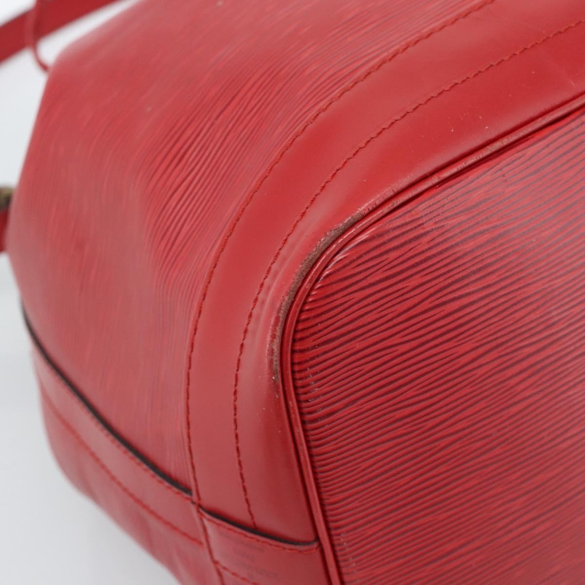 Louis Vuitton Petit Noe Nm Handbag Epi Leather Red Leather Shoulder Bag Bag (Pre-Owned)