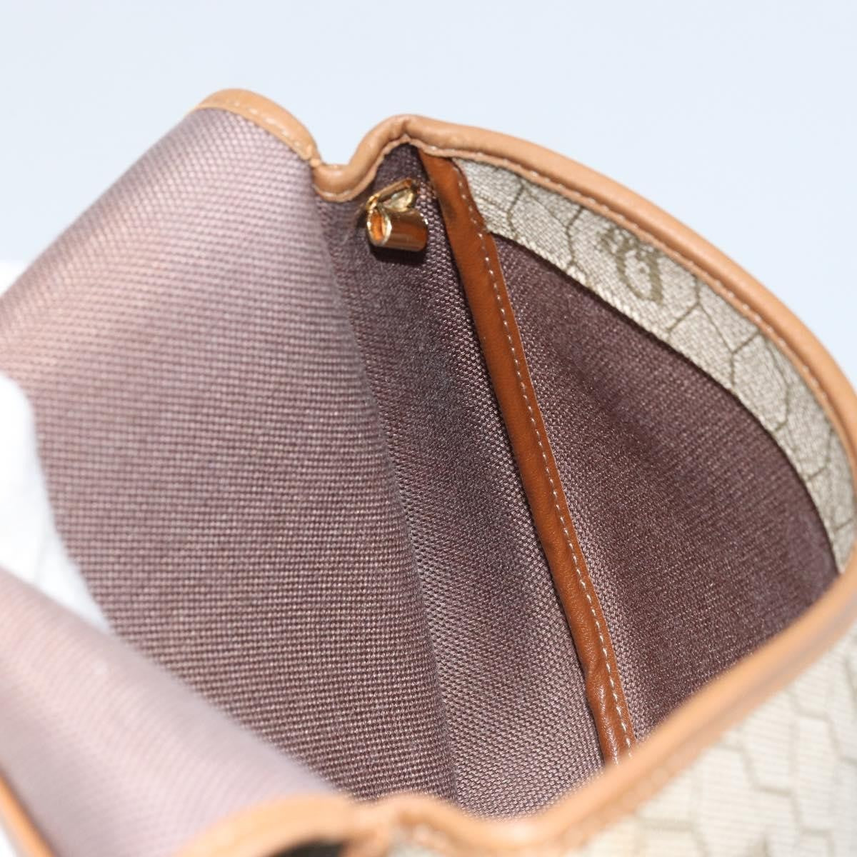 Christian Dior Vintage Honeycomb Shoulder Bag Canvas And Leather Beige Canvas Shoulder Bag Bag (Pre-Owned)