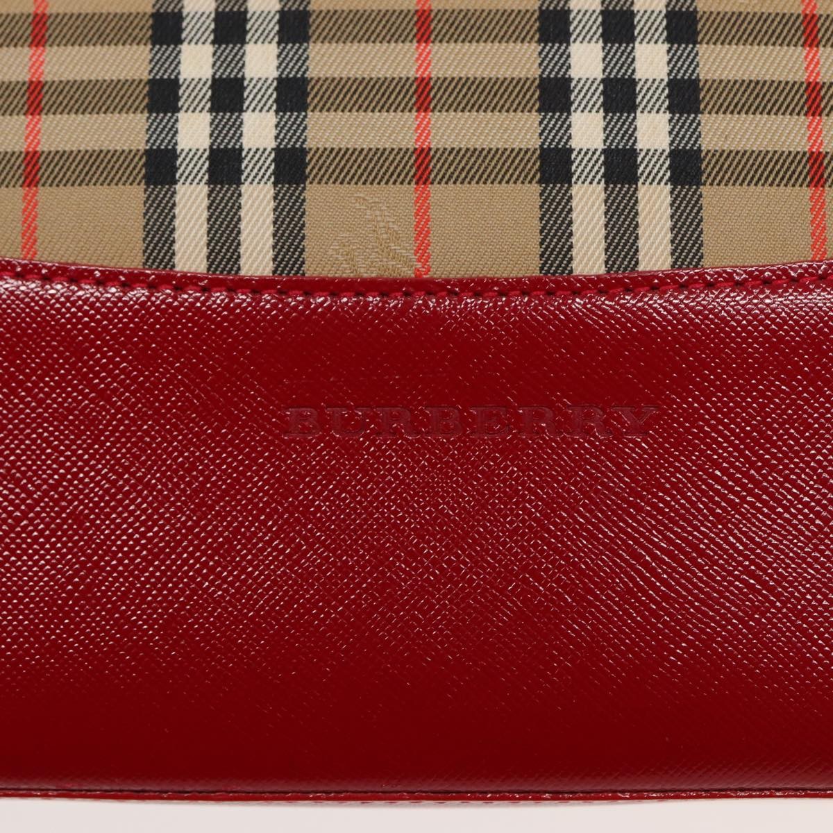 Burberry Nova Check Tote Canvas And Leather Beige Canvas Tote Bag Bag (Pre-Owned)