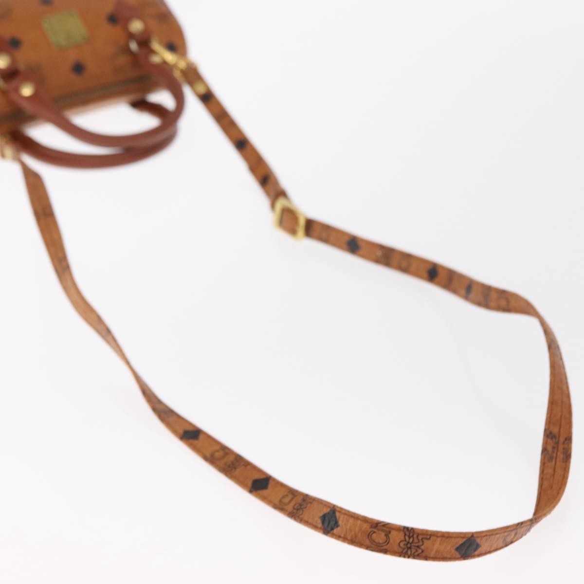 MCM Visetos Handbag Canvas And Leather Brown Canvas Handbag (Pre-Owned)