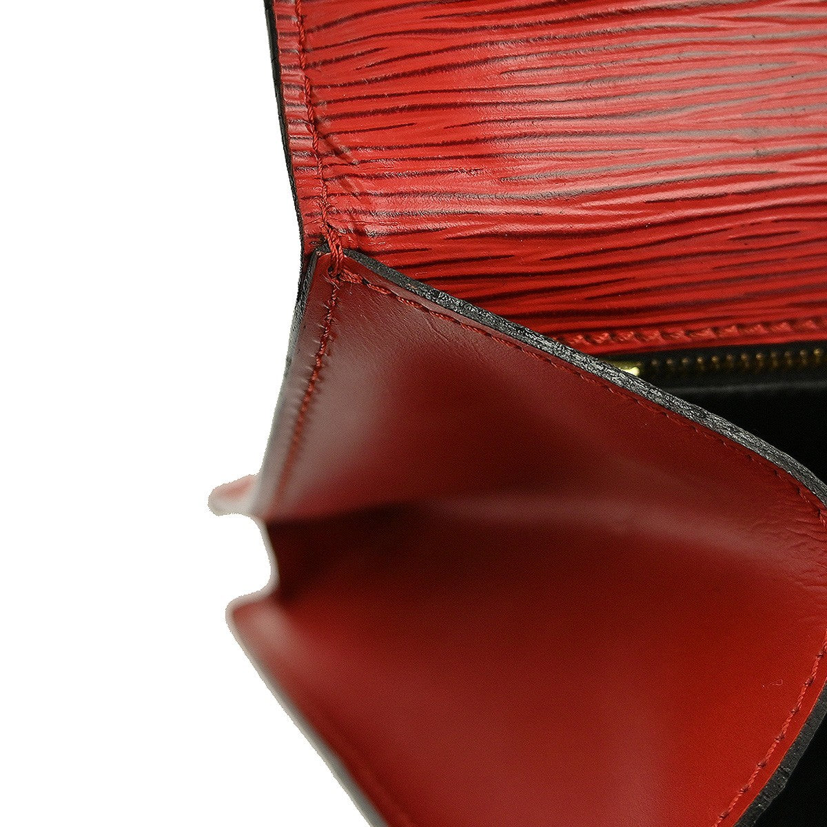 Louis Vuitton Monceau Handbag Epi Leather Red Leather Handbag (Pre-Owned)