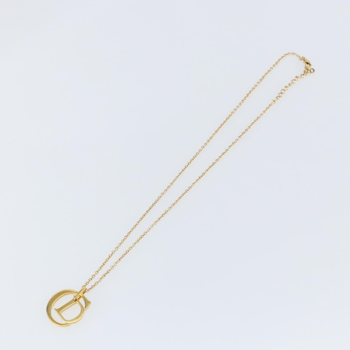 Christian Dior Cd Pendant Necklace Metal Gold Metal Jewelry (Pre-Owned)