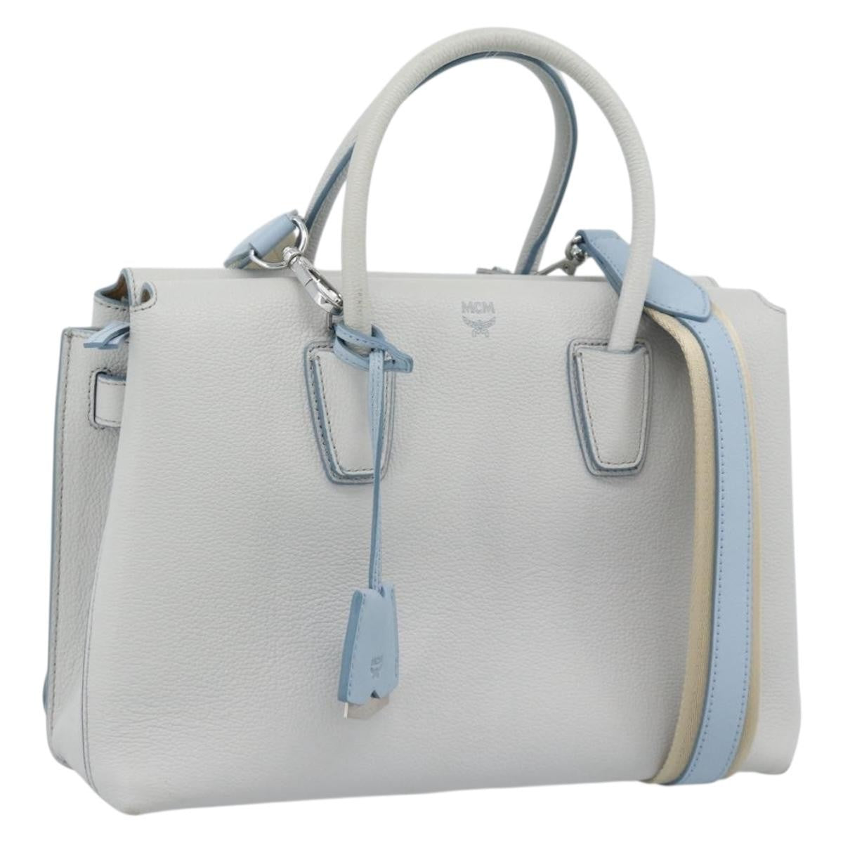 MCM Milla Leather Gray Leather Handbag (Pre-Owned)