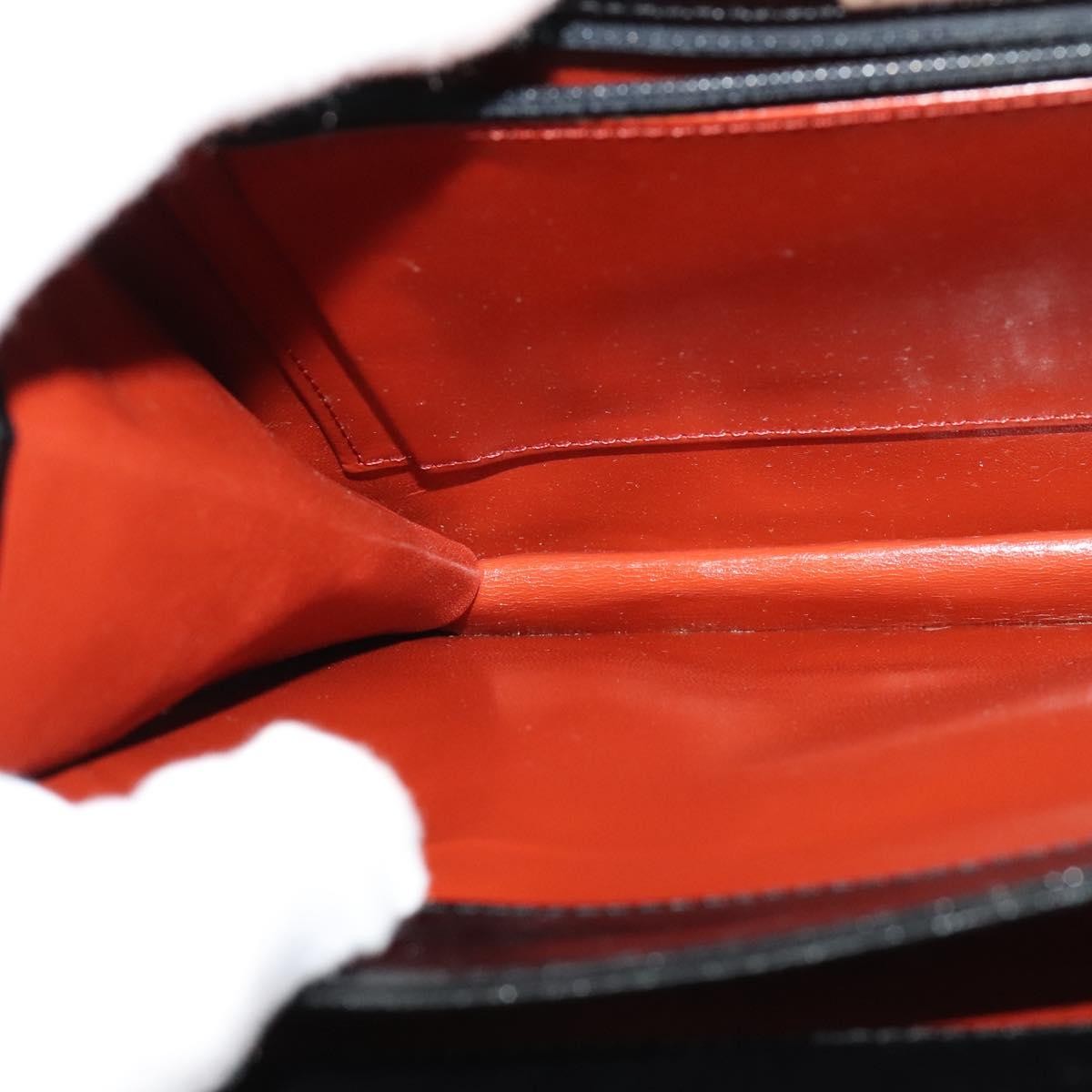 Saint Laurent Vintage Shoulder Bag Leather Black Leather Shoulder Bag Bag (Pre-Owned)