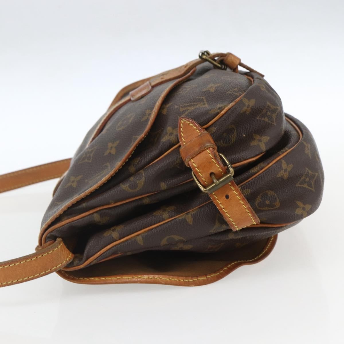 Louis Vuitton Saumur Handbag Monogram Canvas Brown Canvas Shoulder Bag Bag (Pre-Owned)